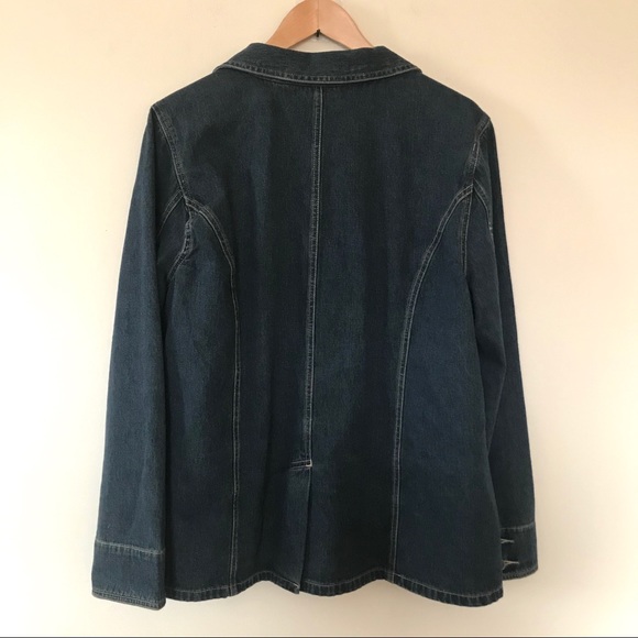 St. John’s Bay Denim Blue Button Collar Jacket XL - Picture 7 of 8